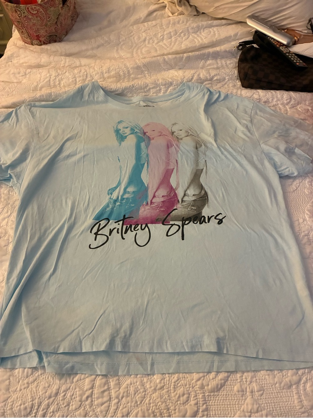 Britney Spears Short Sleeve Graphic Tee - Light Blue